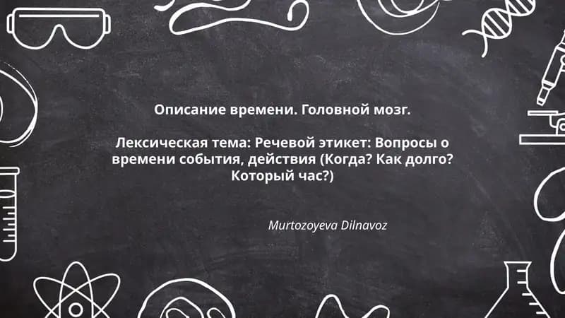 Описание времени. Головной мозг