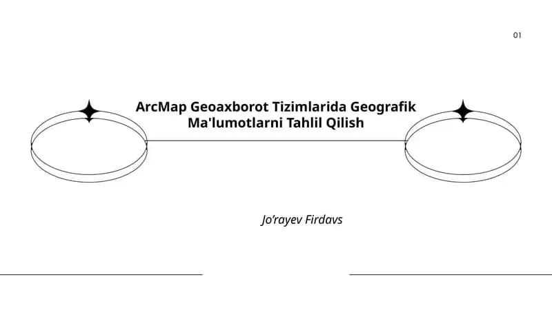 ArcMap Geoaxborot Tizimlarida Geografik Ma'lumotlarni Tahlil Qilish