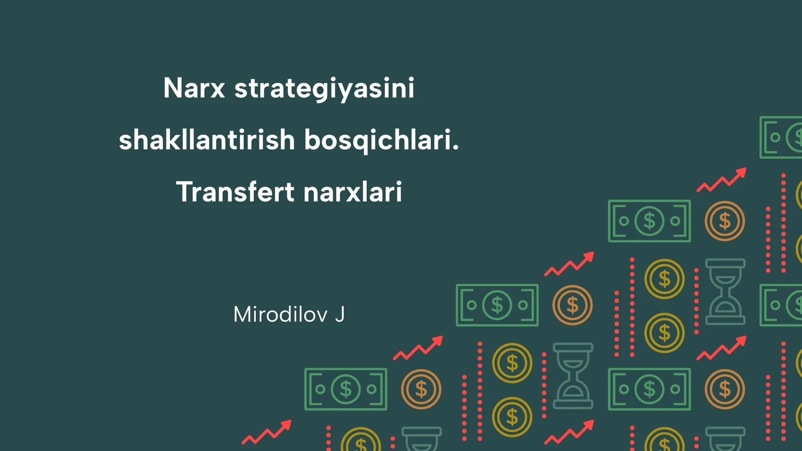 Narx strategiyasini shakllantirish bosqichlari. Transfert narxlari