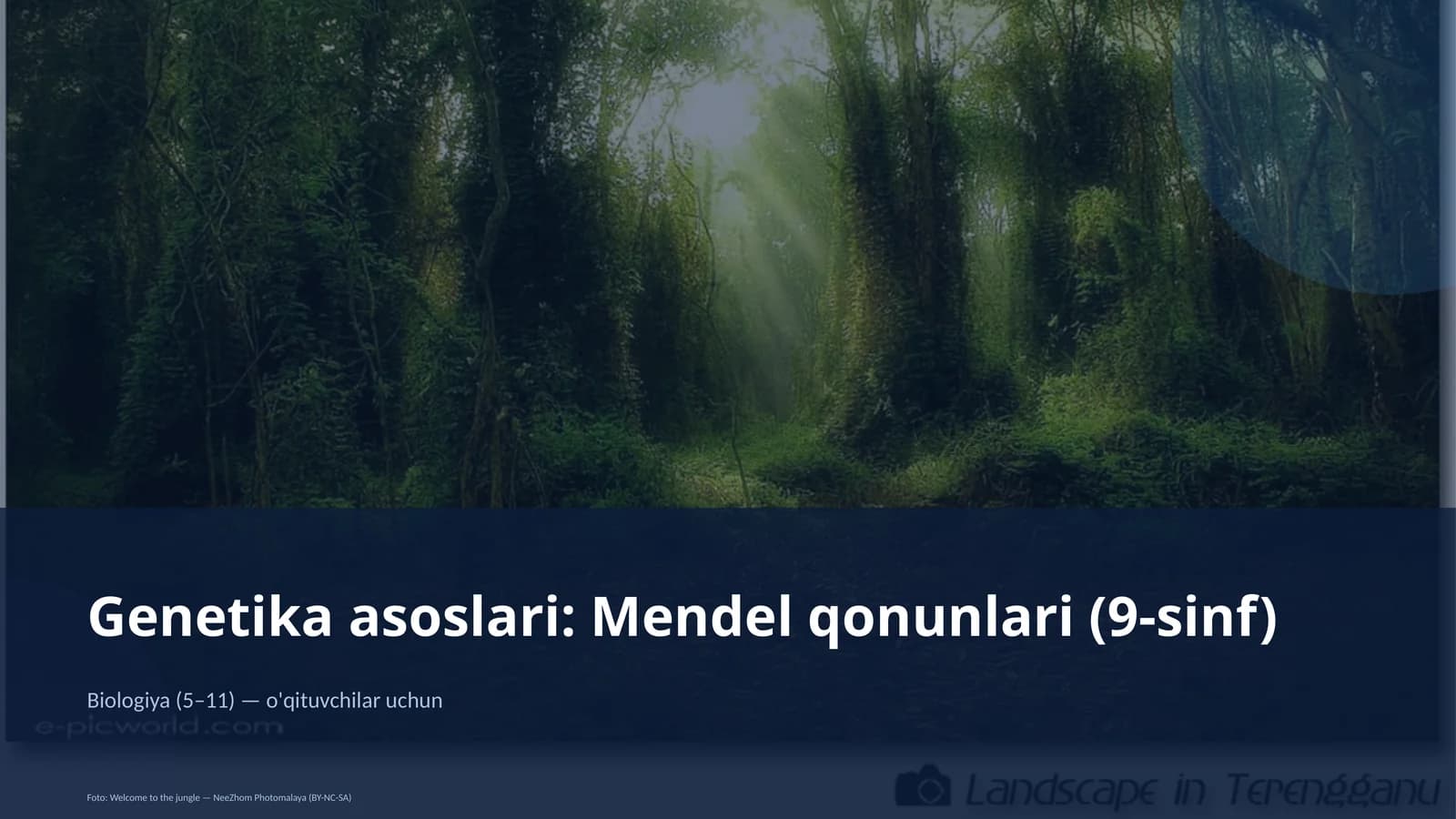Genetika asoslari: Mendel qonunlari (9-sinf)