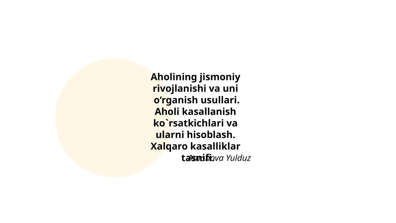 Jismoniy rivojlanish tushunchasi va uning ahamiyati