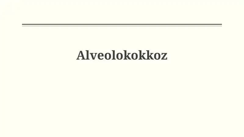 Alveolokokkoz