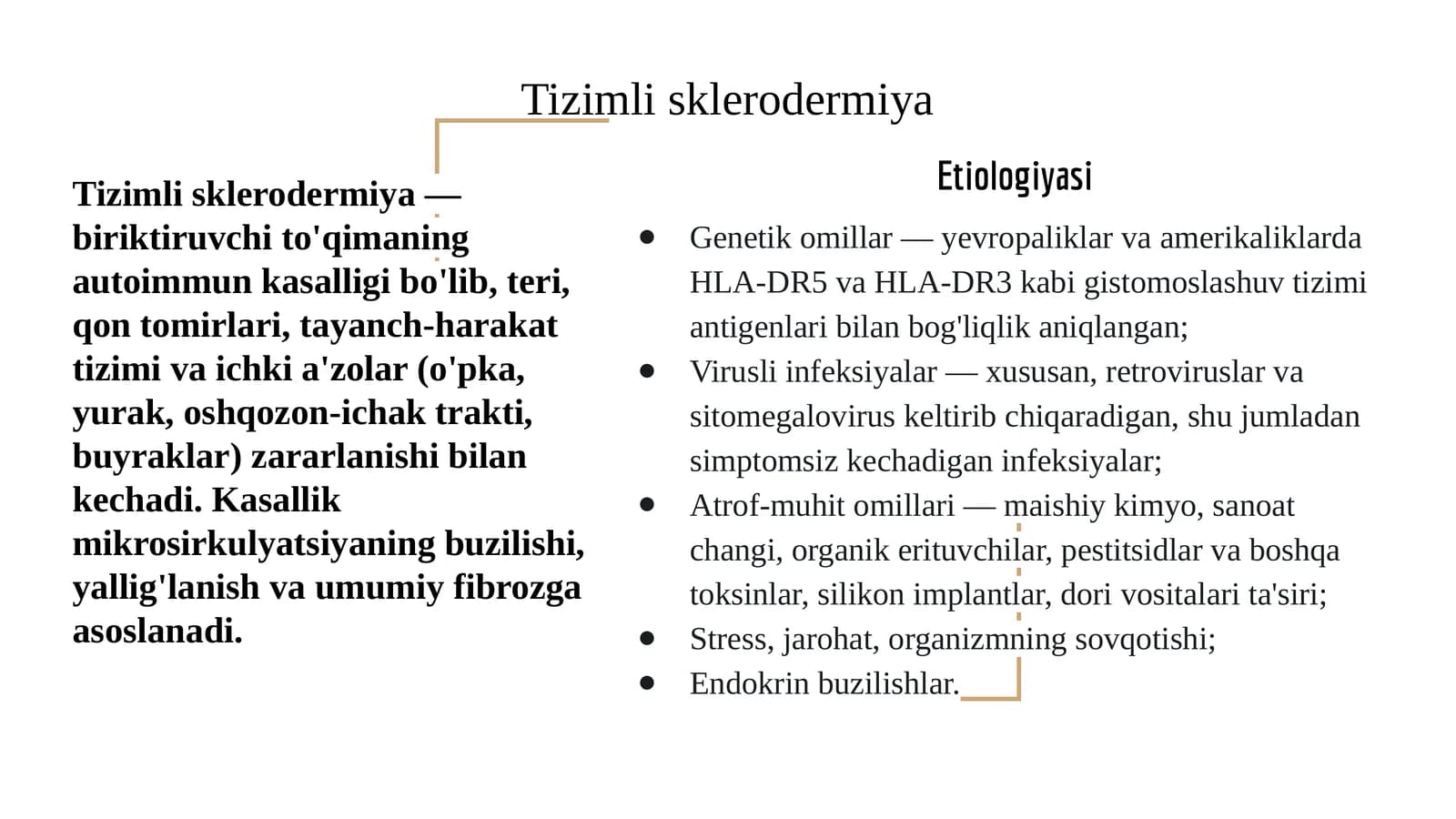 Tizimli sklerodermiya (1-variant)
