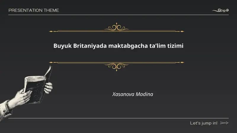 Buyuk Britaniyada maktabgacha taʼlim tizimi