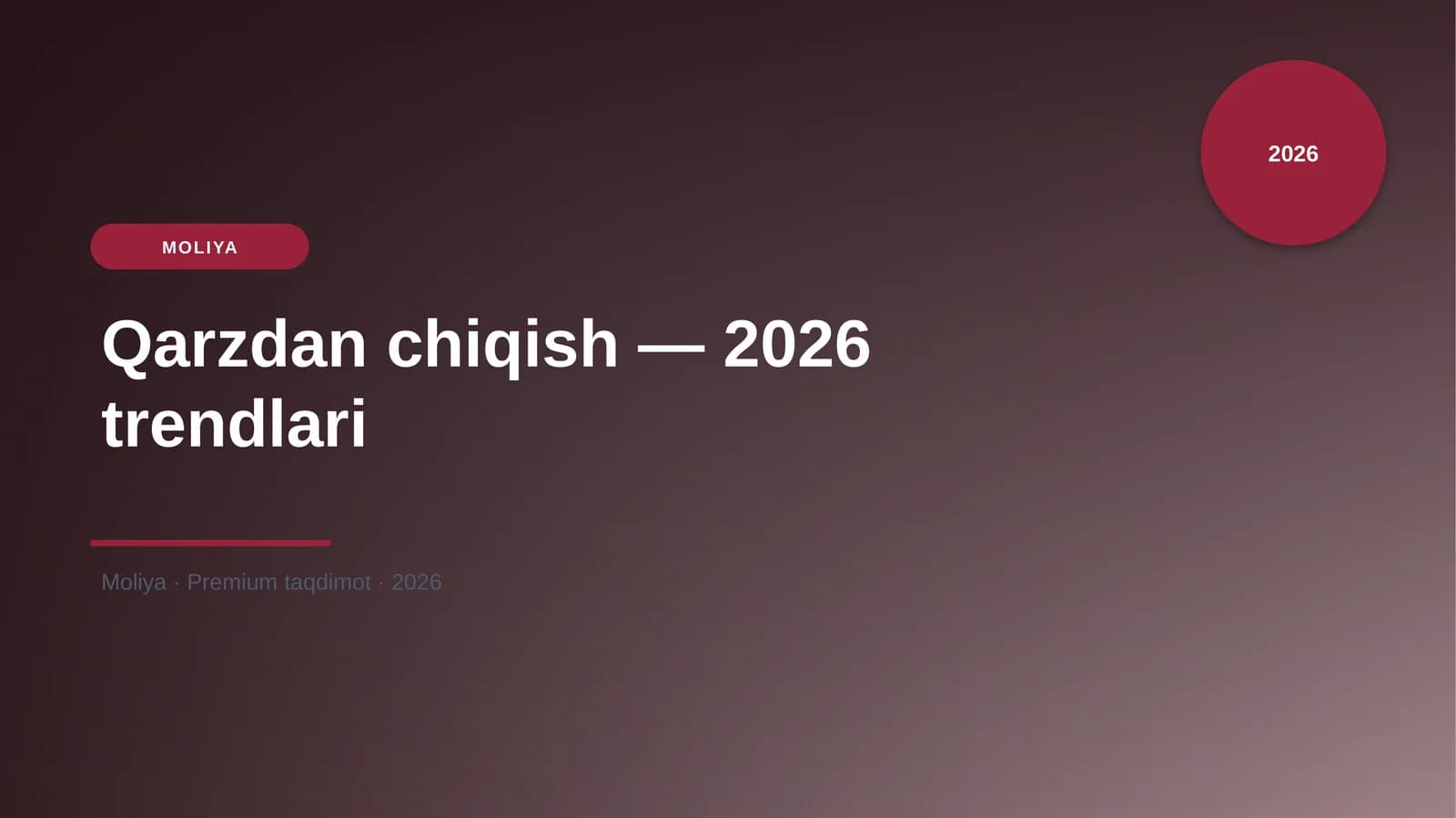 Qarzdan chiqish — 2026 trendlari
