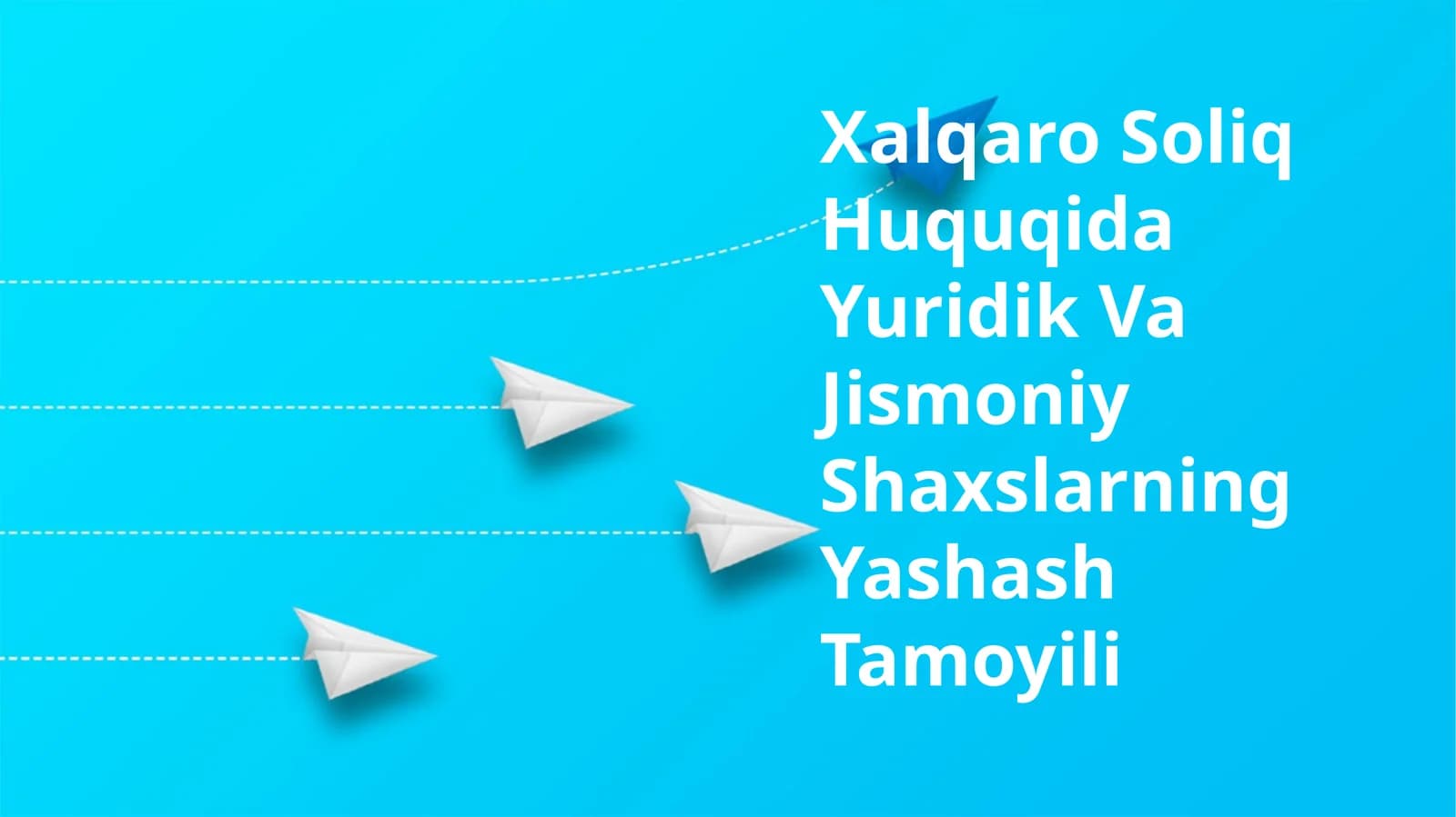 Xalqaro Soliq Huquqida Yuridik Va Jismoniy Shaxslarning Yashash Tamoyili