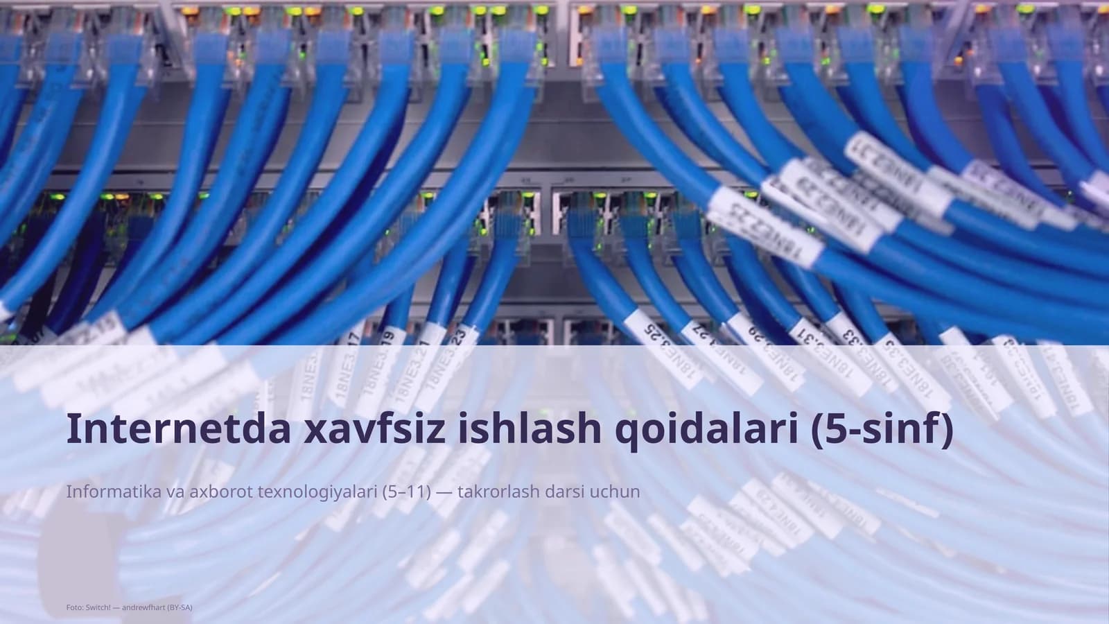 Internetda xavfsiz ishlash qoidalari (5-sinf)