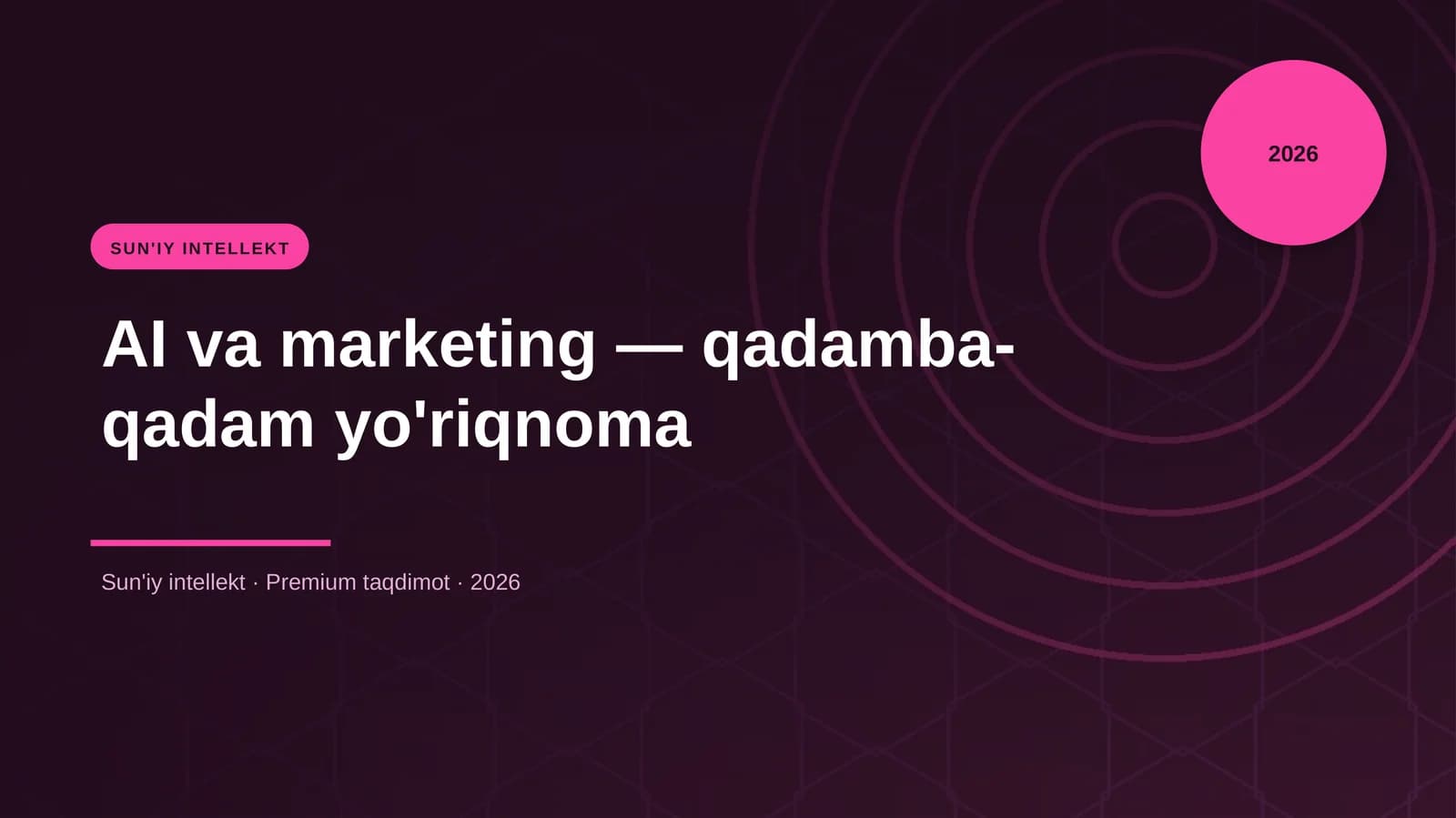 AI va marketing — qadamba-qadam yo'riqnoma