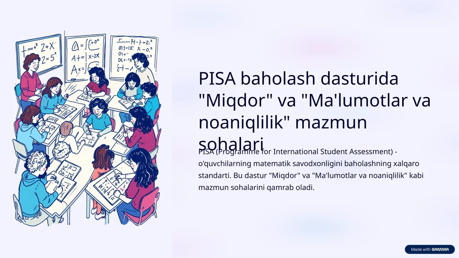 PISA baholash dasturi