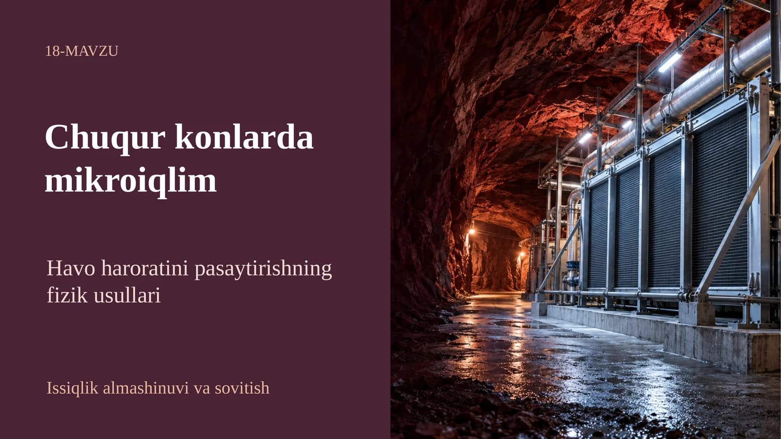 Chuqur konlarda mikroiqlim