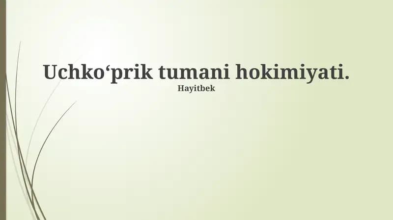 Uchko'prik tumani hokimiyati