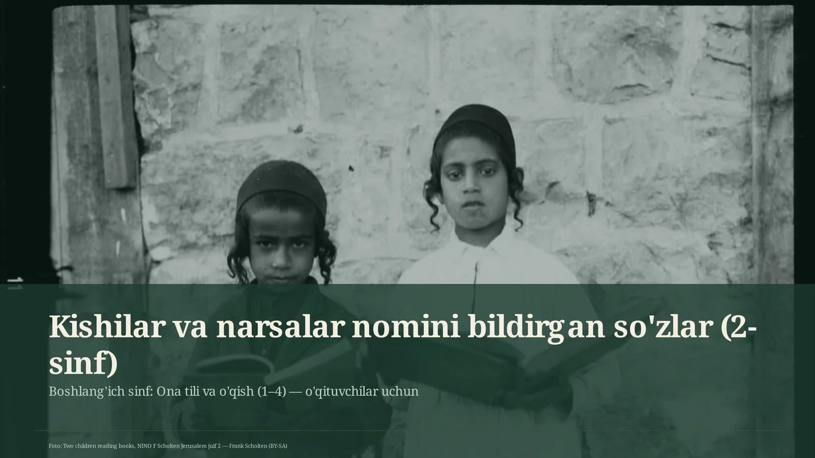 Boshlang'ich sinf: Ona tili va o'qish (1–4) — o'qituvchilar uchun