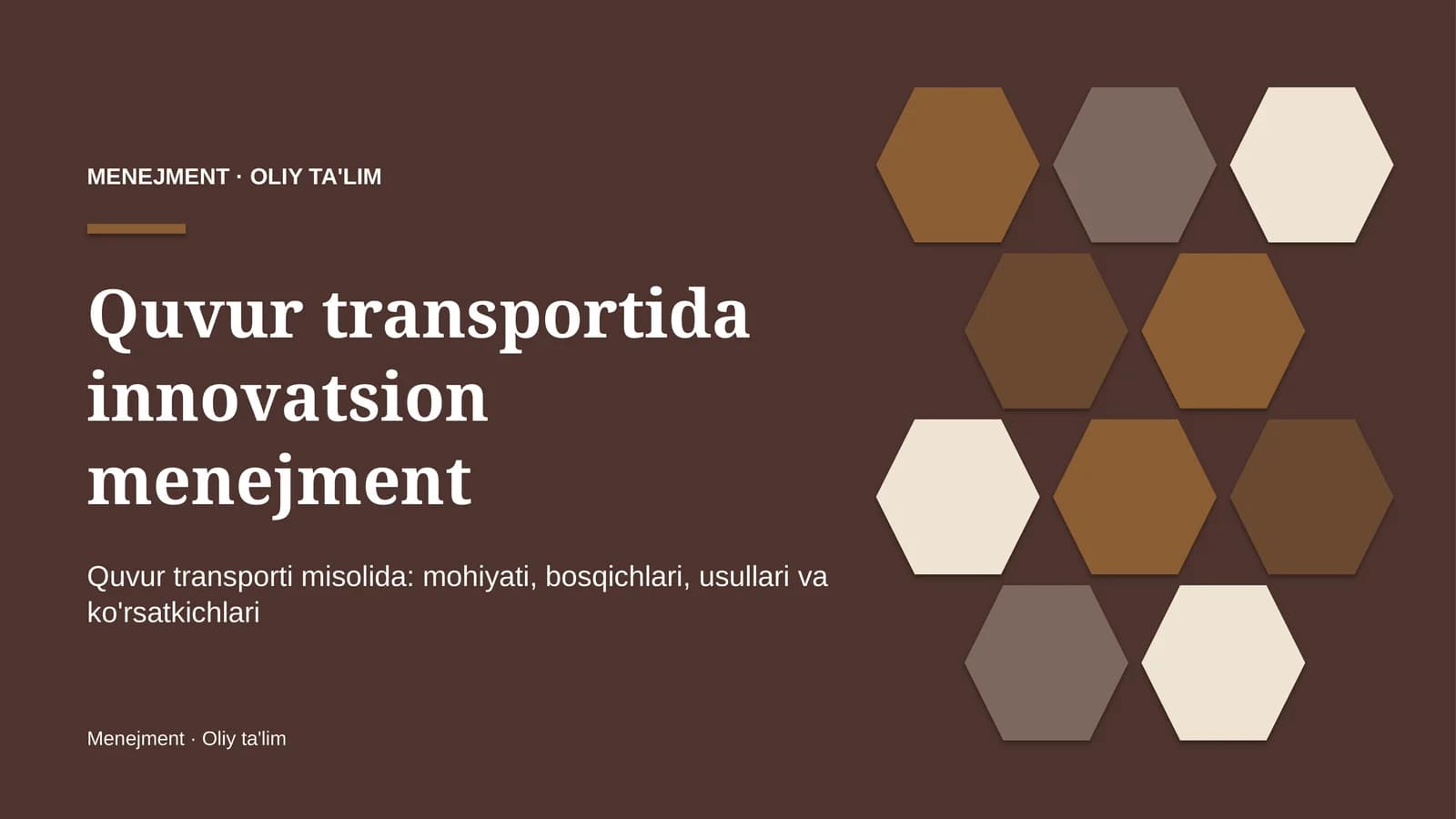 quvur transportida innovatsion menejment 1620