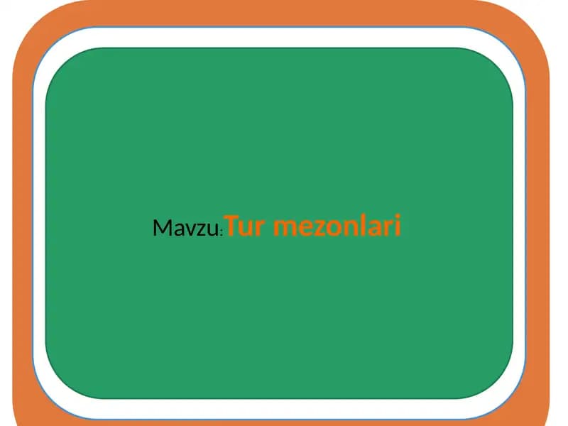 Tur mezonlari