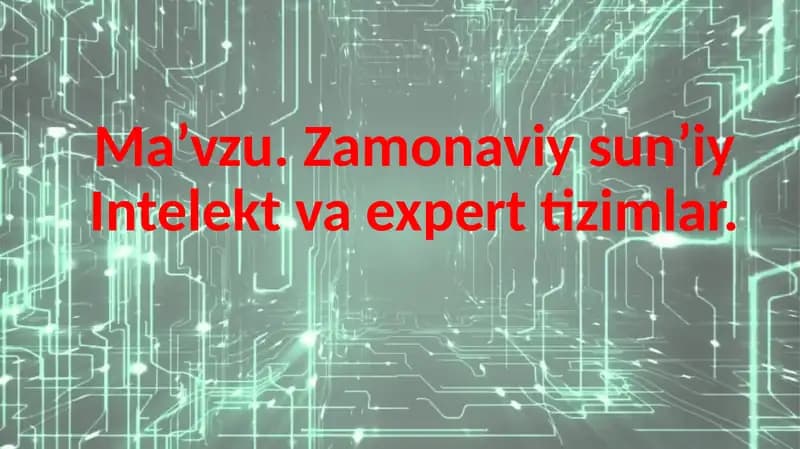 Suniy intelekt taqdimot