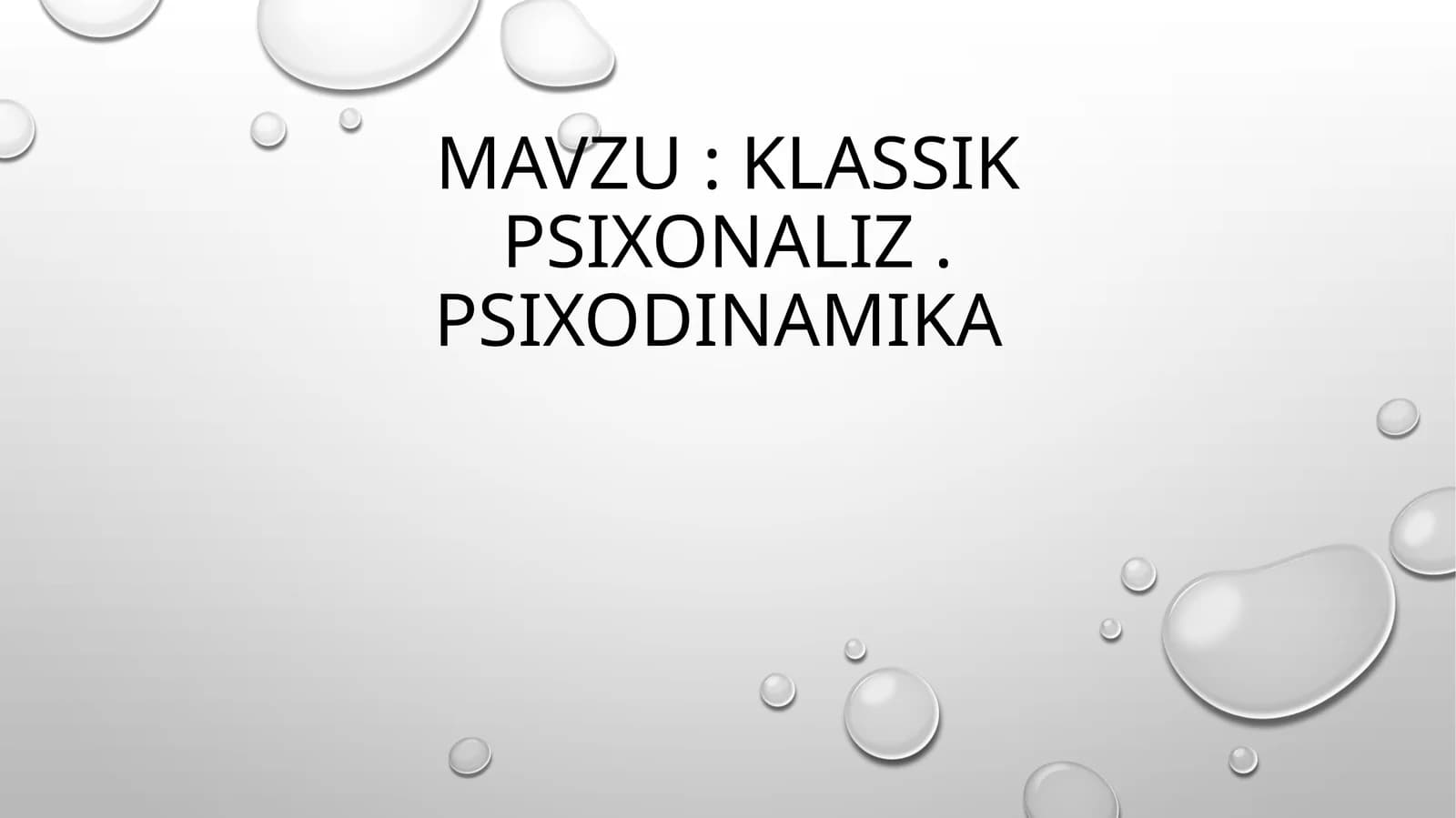 Klassik psixonaliz . Psixodinamika