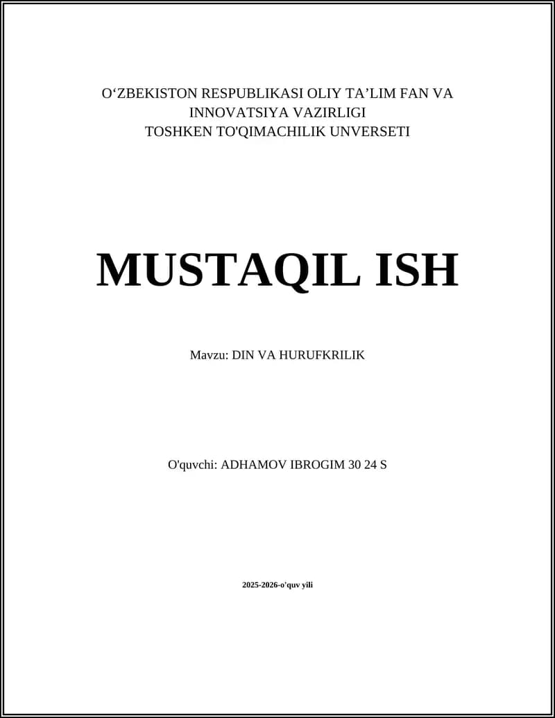 DIN VA HURUFKRILIK