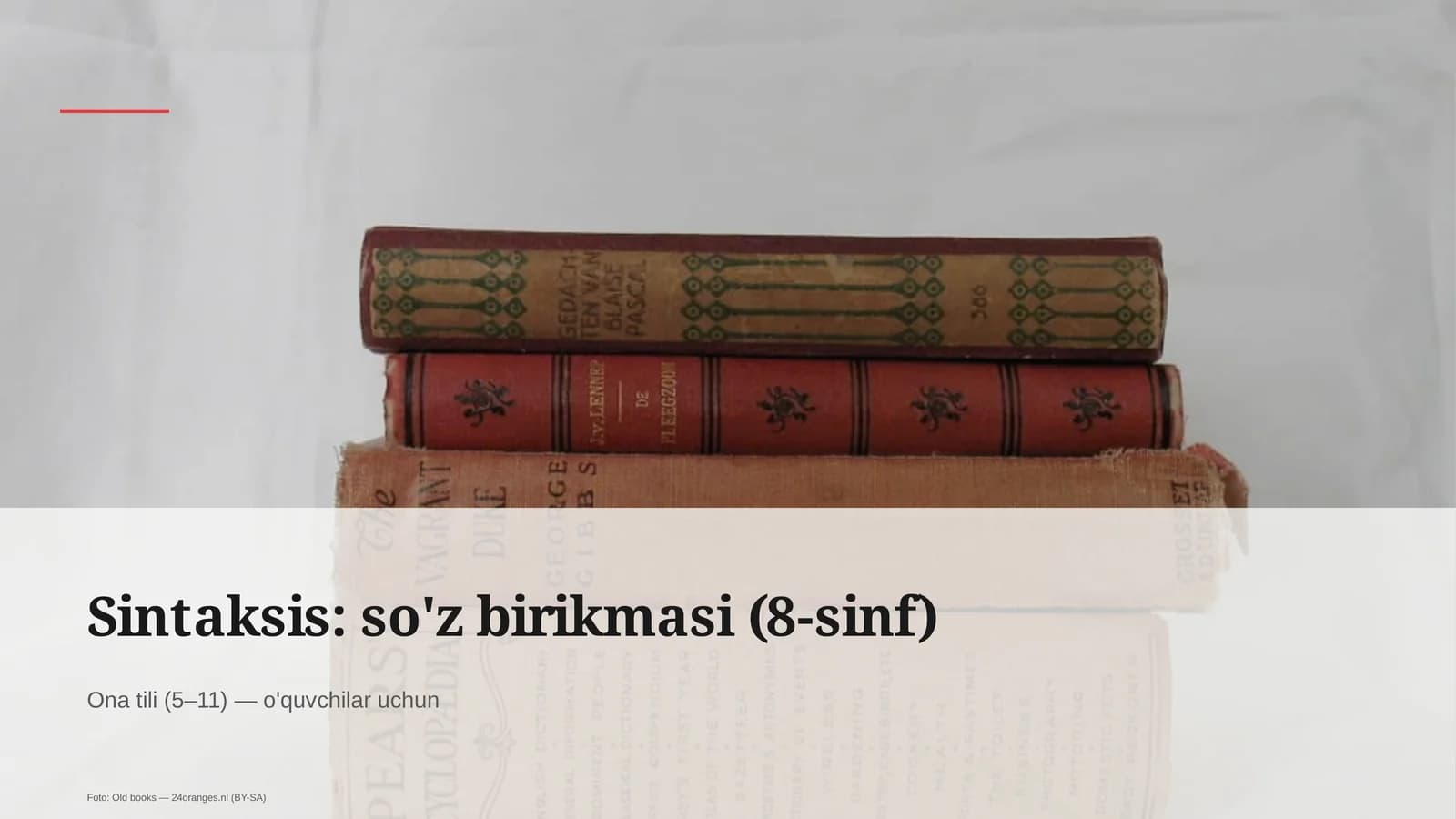 Sintaksis: so'z birikmasi (8-sinf)