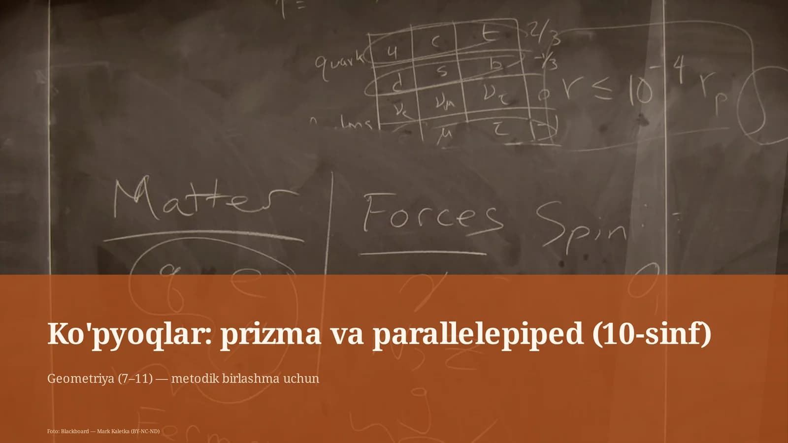 Ko'pyoqlar: prizma va parallelepiped (10-sinf)