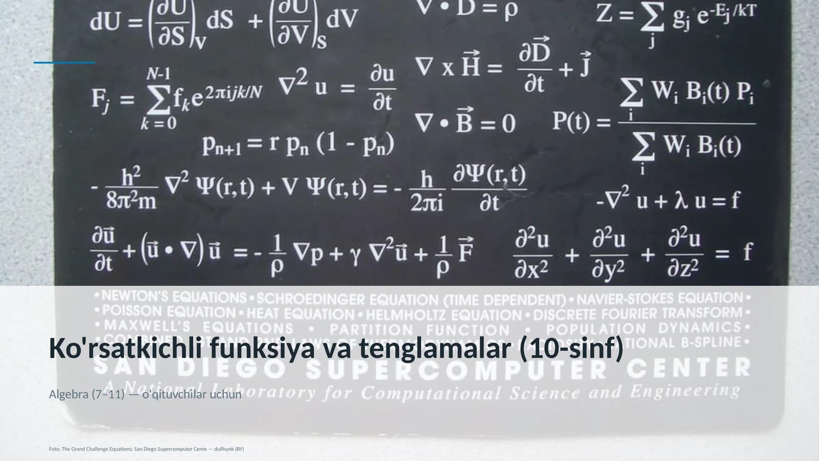 Ko'rsatkichli funksiya va tenglamalar (10-sinf)