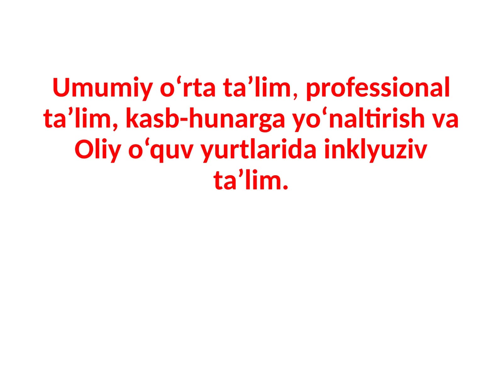 Inklyuziv ta’lim tizimi