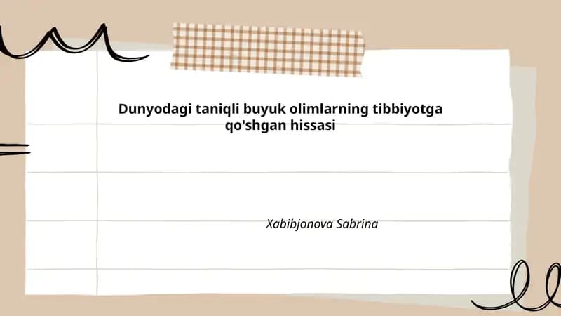 Gippokratning tibbiyotga qo'shgan hissasi