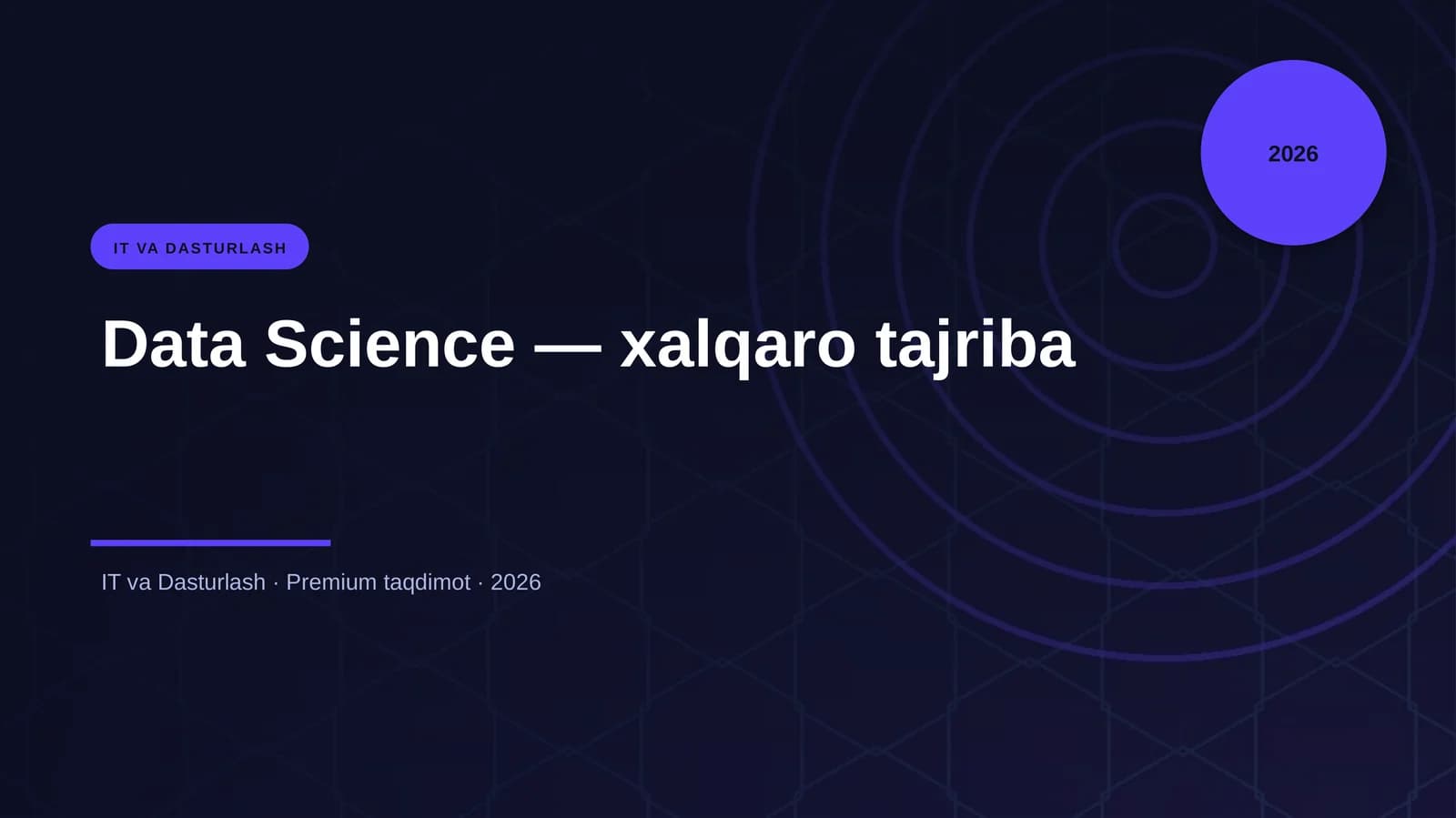 Data Science — xalqaro tajriba