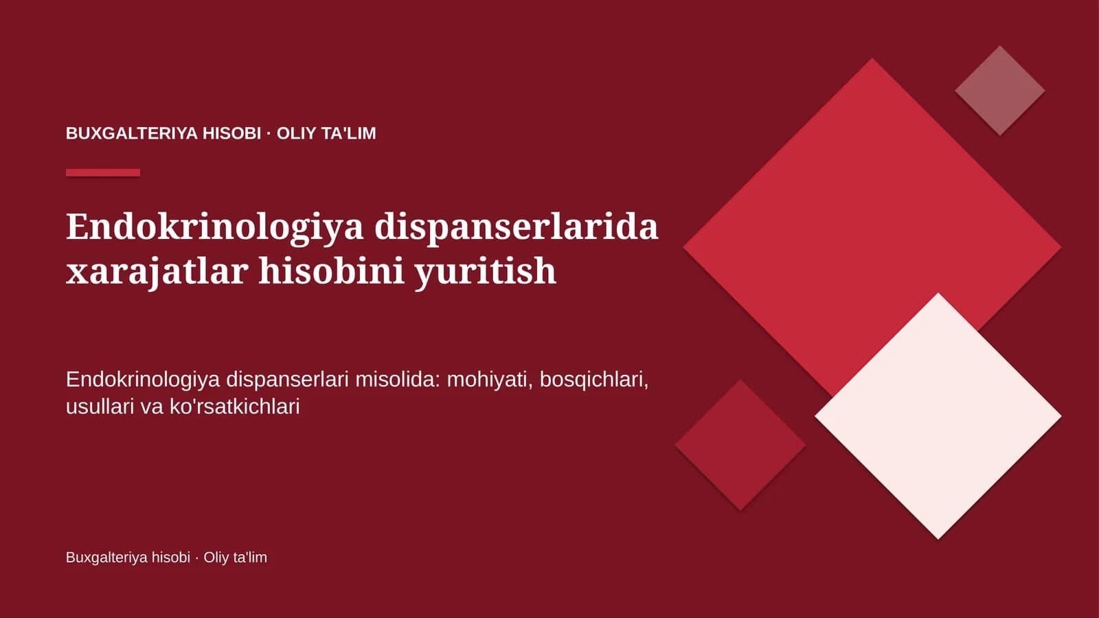 endokrinologiya dispanserlarida xarajatlar hisobini yuritish 1379