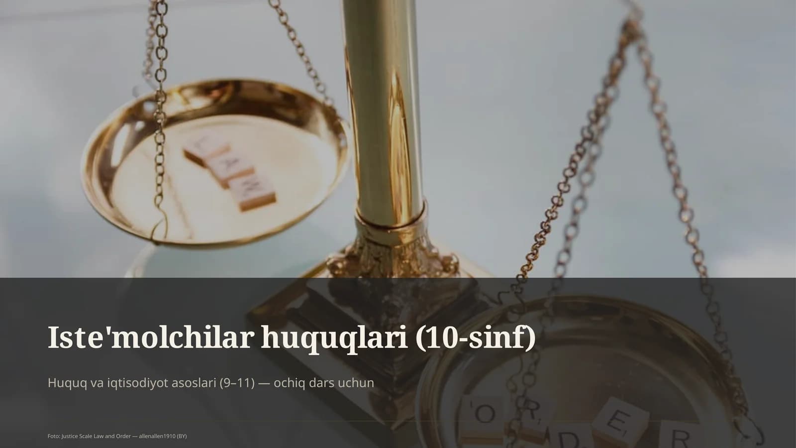 Iste'molchilar huquqlari (10-sinf)