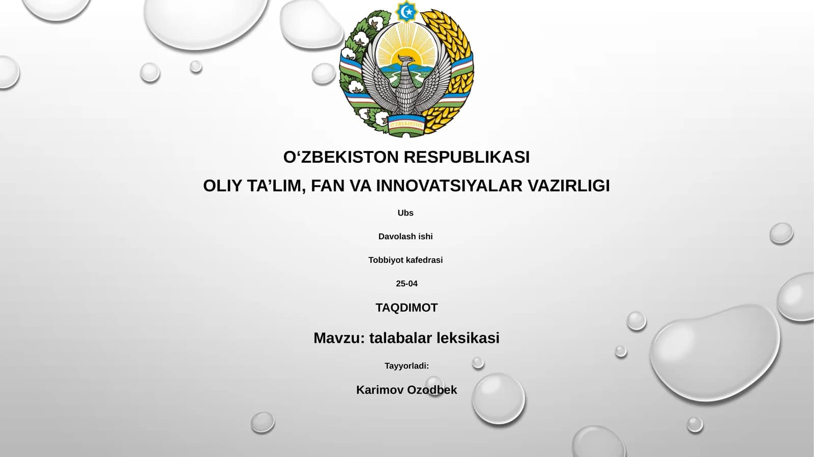 talabalar leksikasi