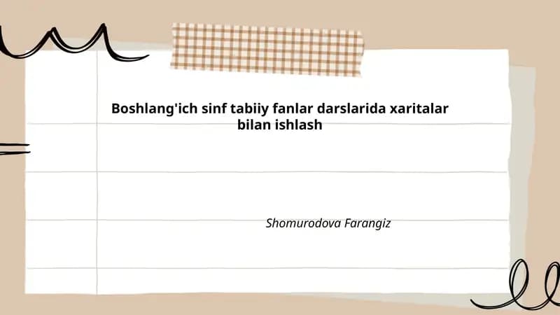 Xaritalar bilan ishlash