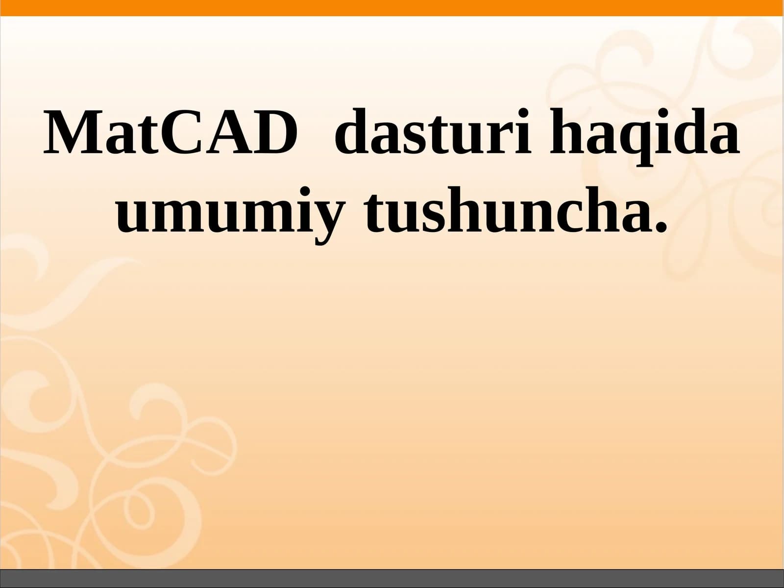 MathCAD dasturi