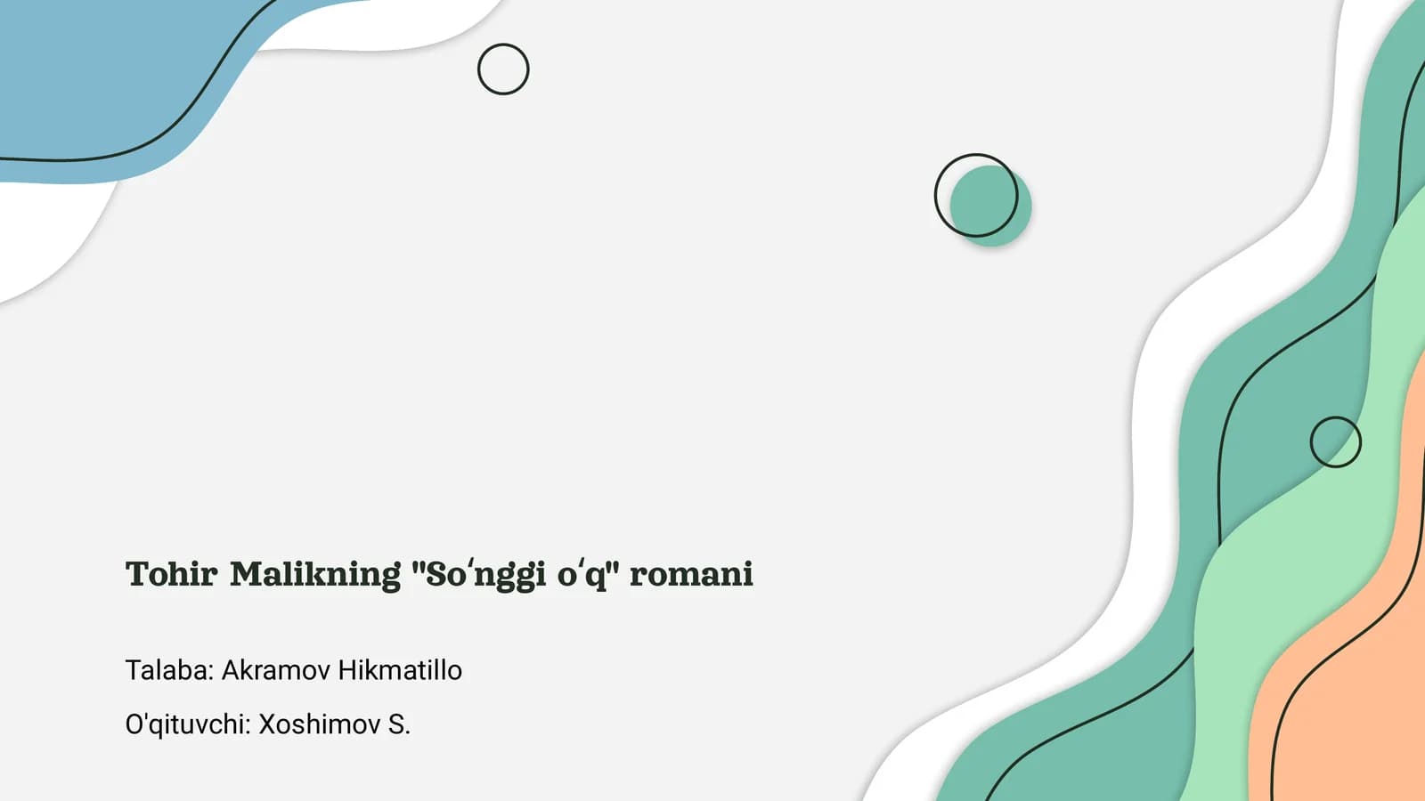 Soʻnggi oʻq romani