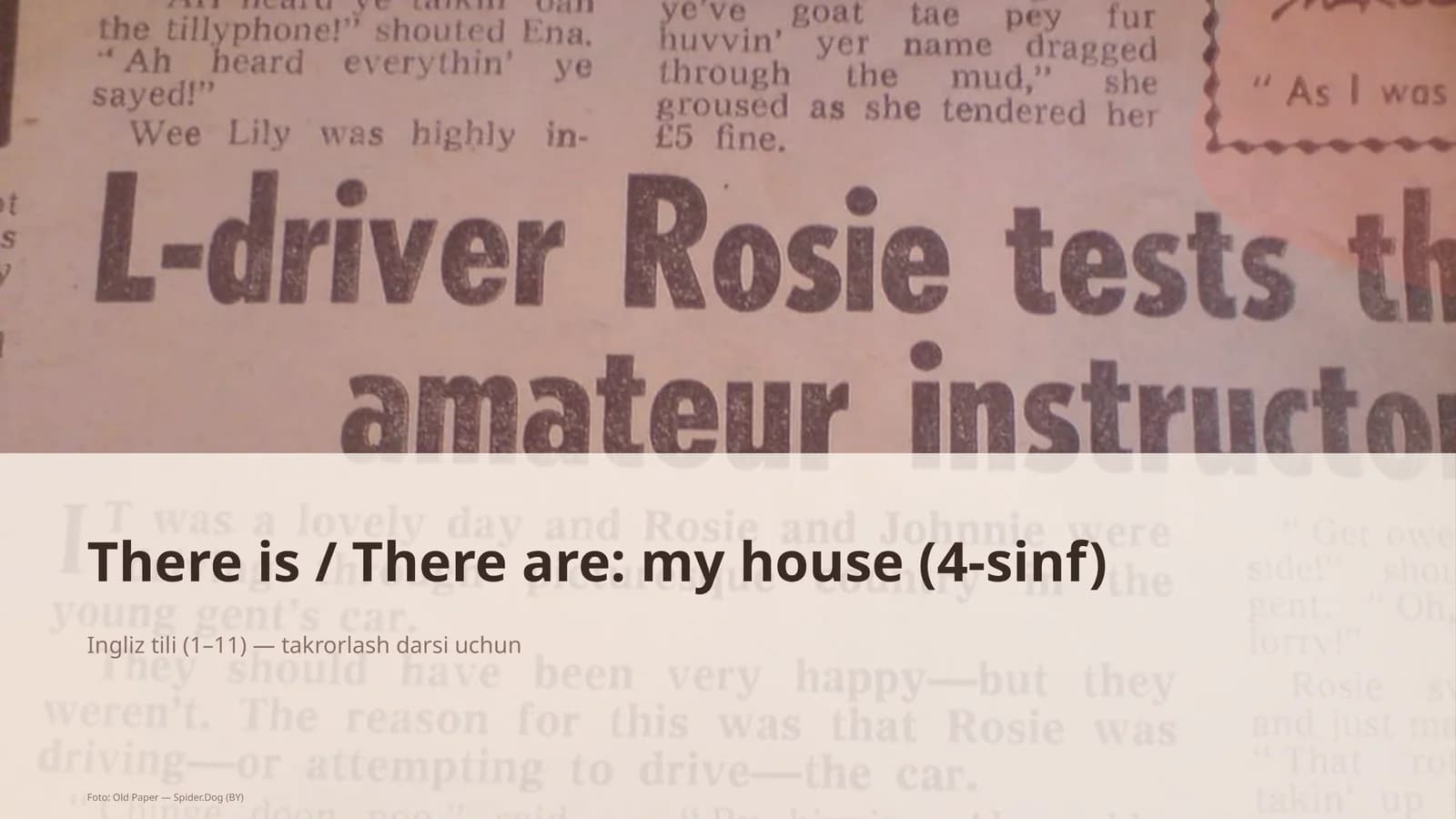 There is / There are: my house (4-sinf)
