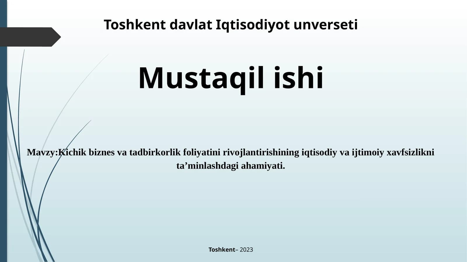 ToshkentdavlatIqtisodiyotunverseti