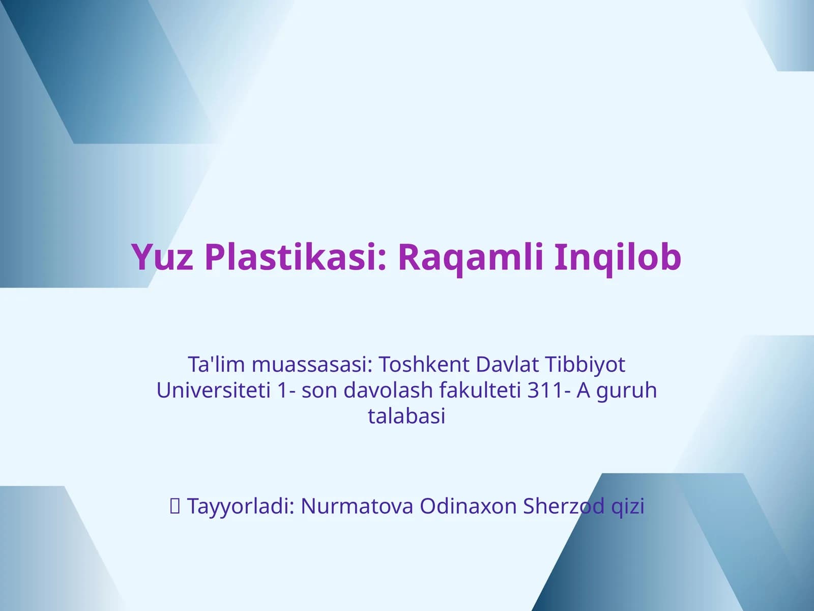 Yuz Plastikasi: Raqamli Inqilob