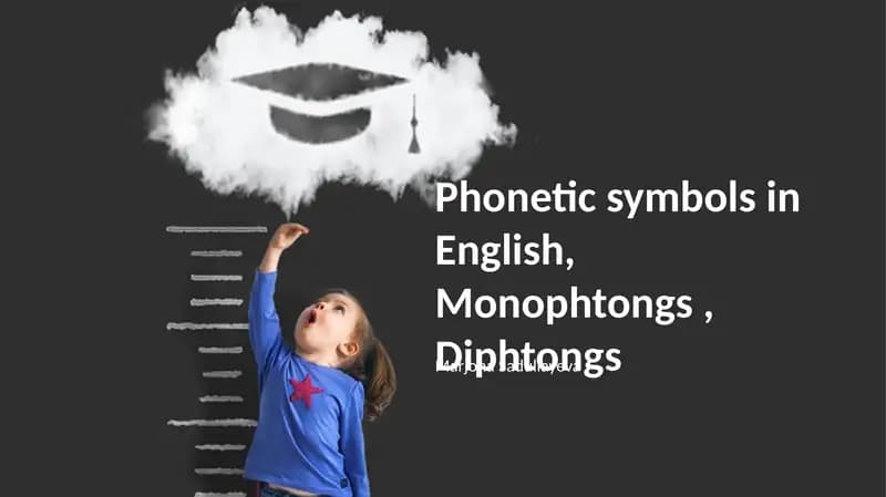 Phonetic symbols in English, Monophtongs, Diphtongs
