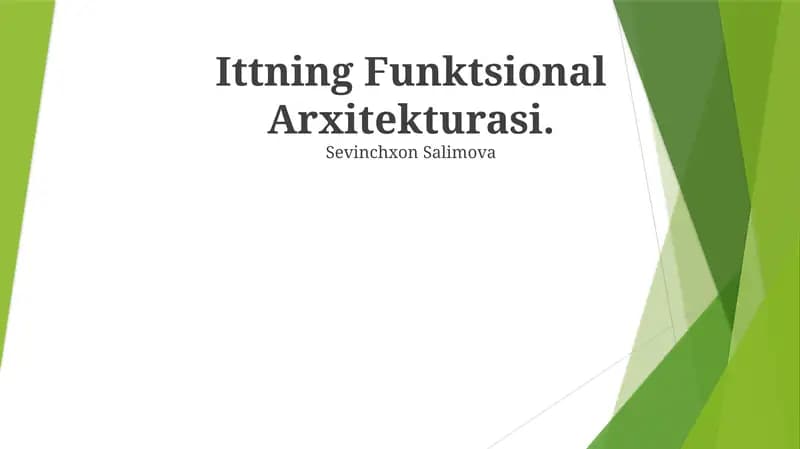Ittning Funktsional Arxitekturasi