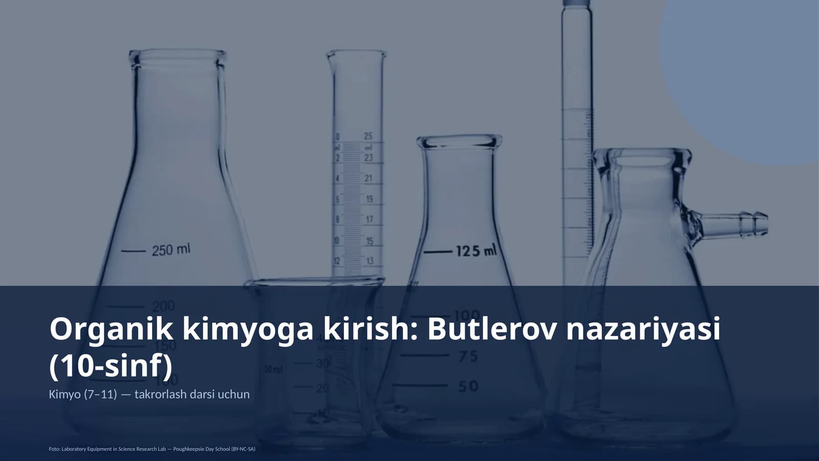 Organik kimyoga kirish: Butlerov nazariyasi (10-sinf)