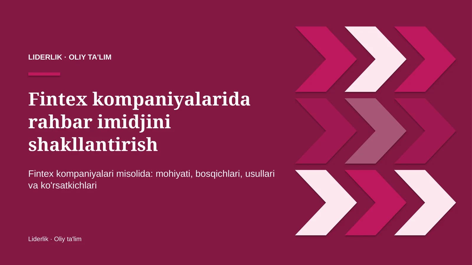 fintex kompaniyalarida rahbar imidjini shakllantirish 4967