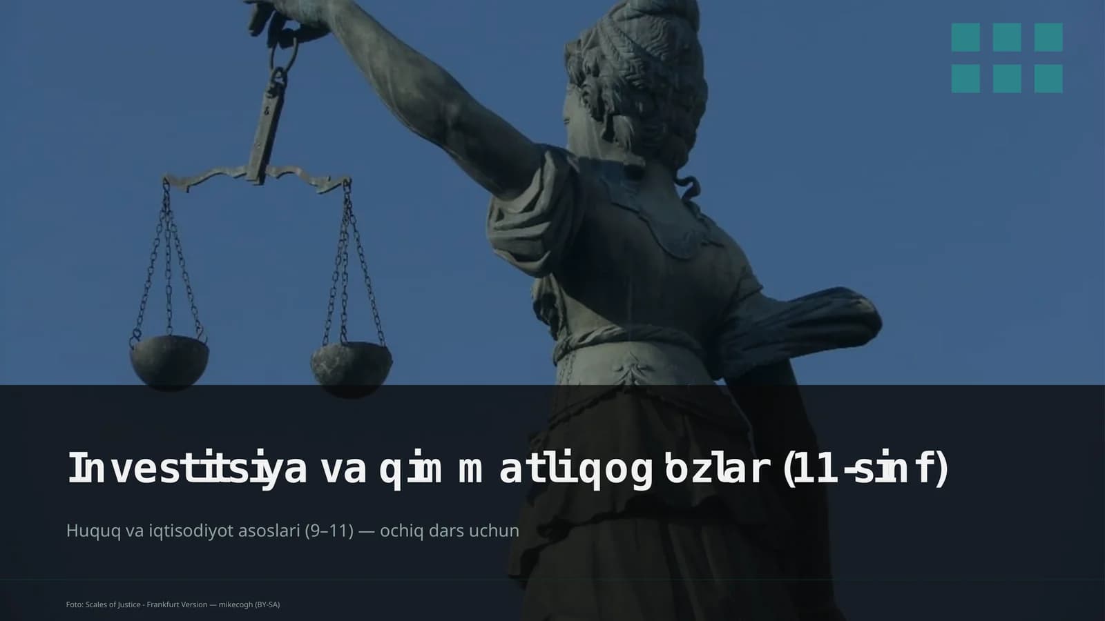 Investitsiya va qimmatli qog'ozlar (11-sinf)