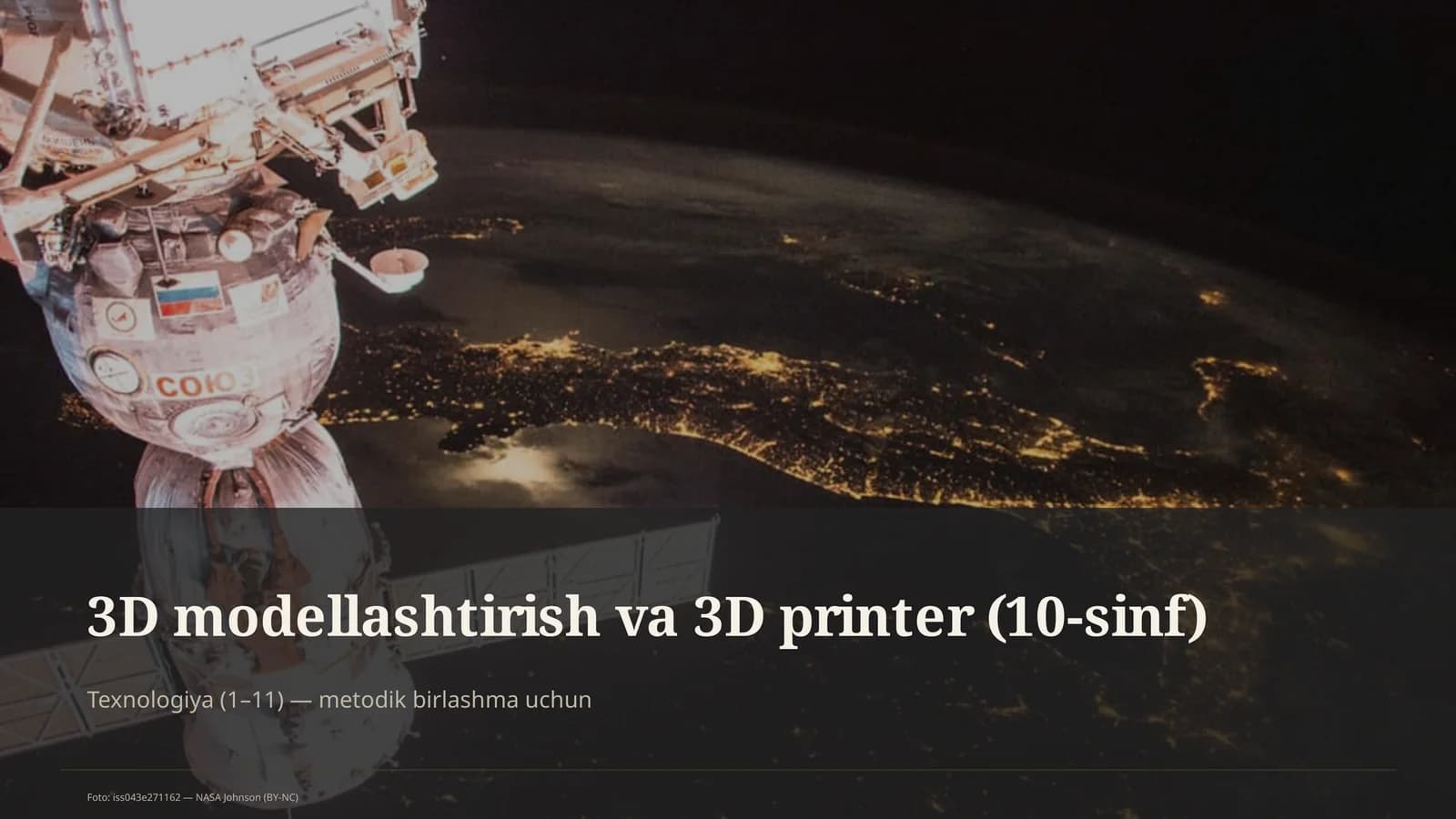 3D modellashtirish va 3D printer (10-sinf)
