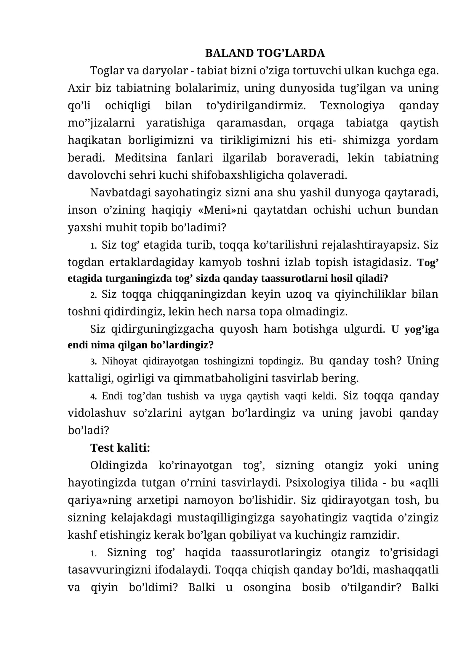 BALAND TOG’LARDA