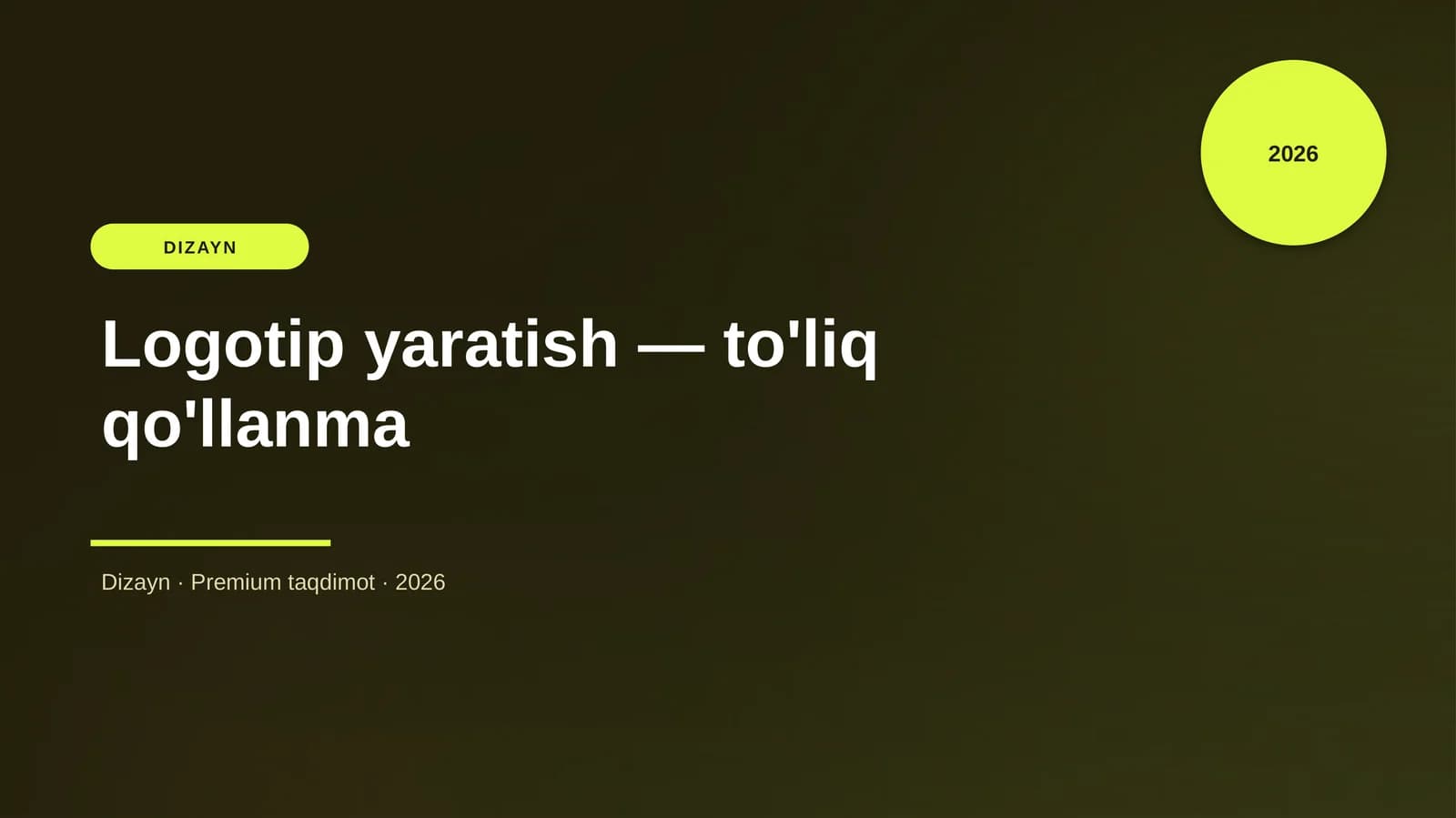 Logotip yaratish — to'liq qo'llanma