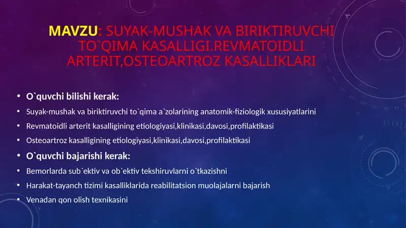 Osteoartrozning davolash jarayoni