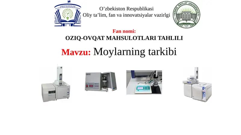 Moylarning tarkibi