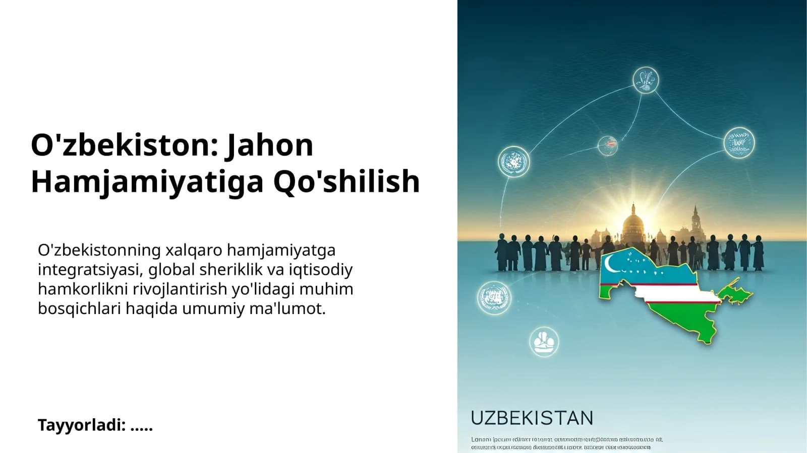 O'zbekiston: Jahon Hamjamiyatiga Qo'shilish