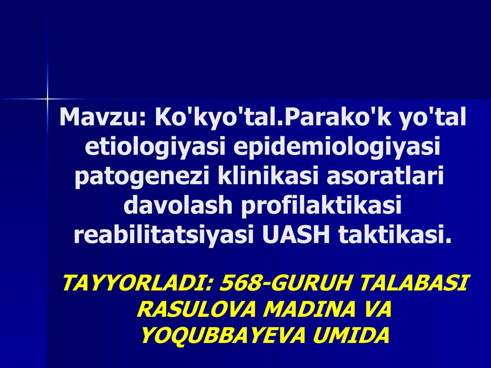 Ko'kyo'tal Parako'k yo'tal epidemiologiyasi