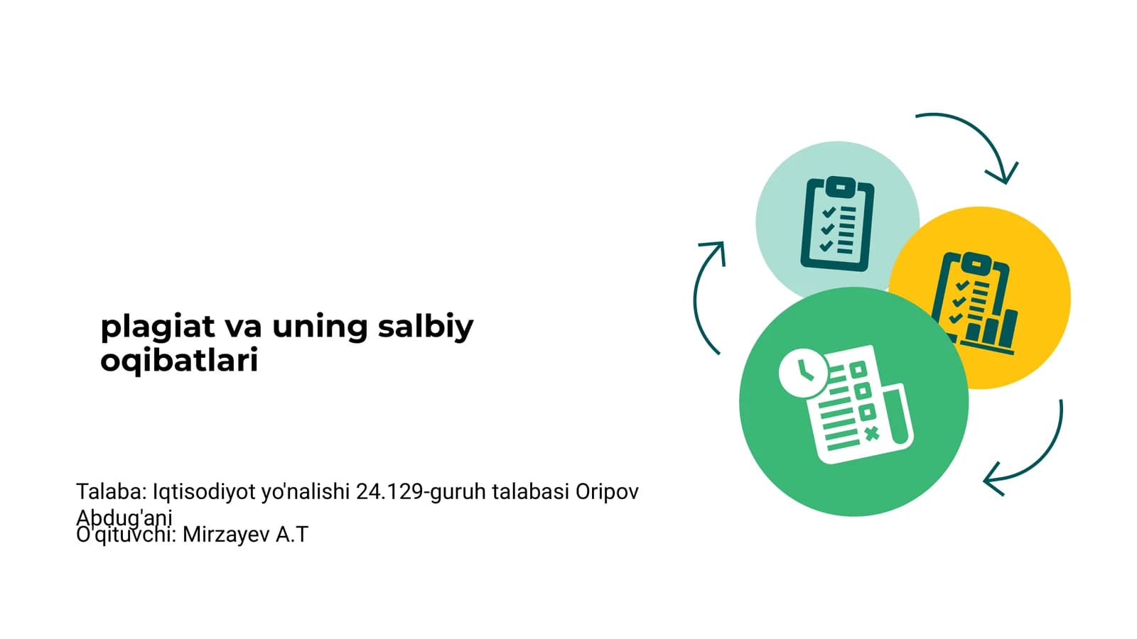Plagiat va uning salbiy oqibatlari