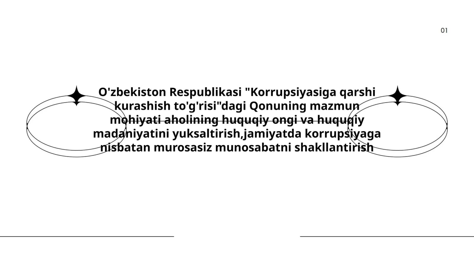 O'zbekiston Respublikasi "Korrupsiyasiga qarshi kurashish to'g'risi"dagi Qonuning mazmun mohiyati